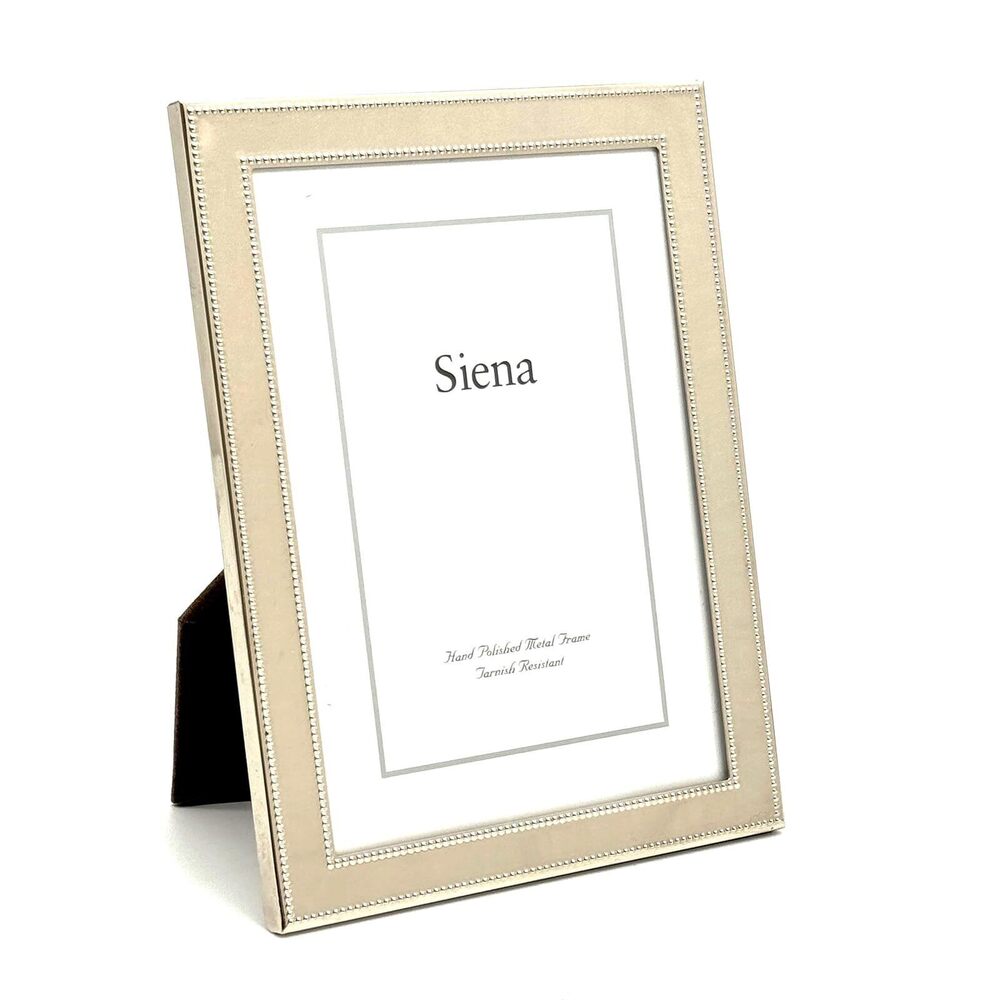 7797 Beaded Silver Picture Frame, Tarnish Resistant Finish, Perfect Photo